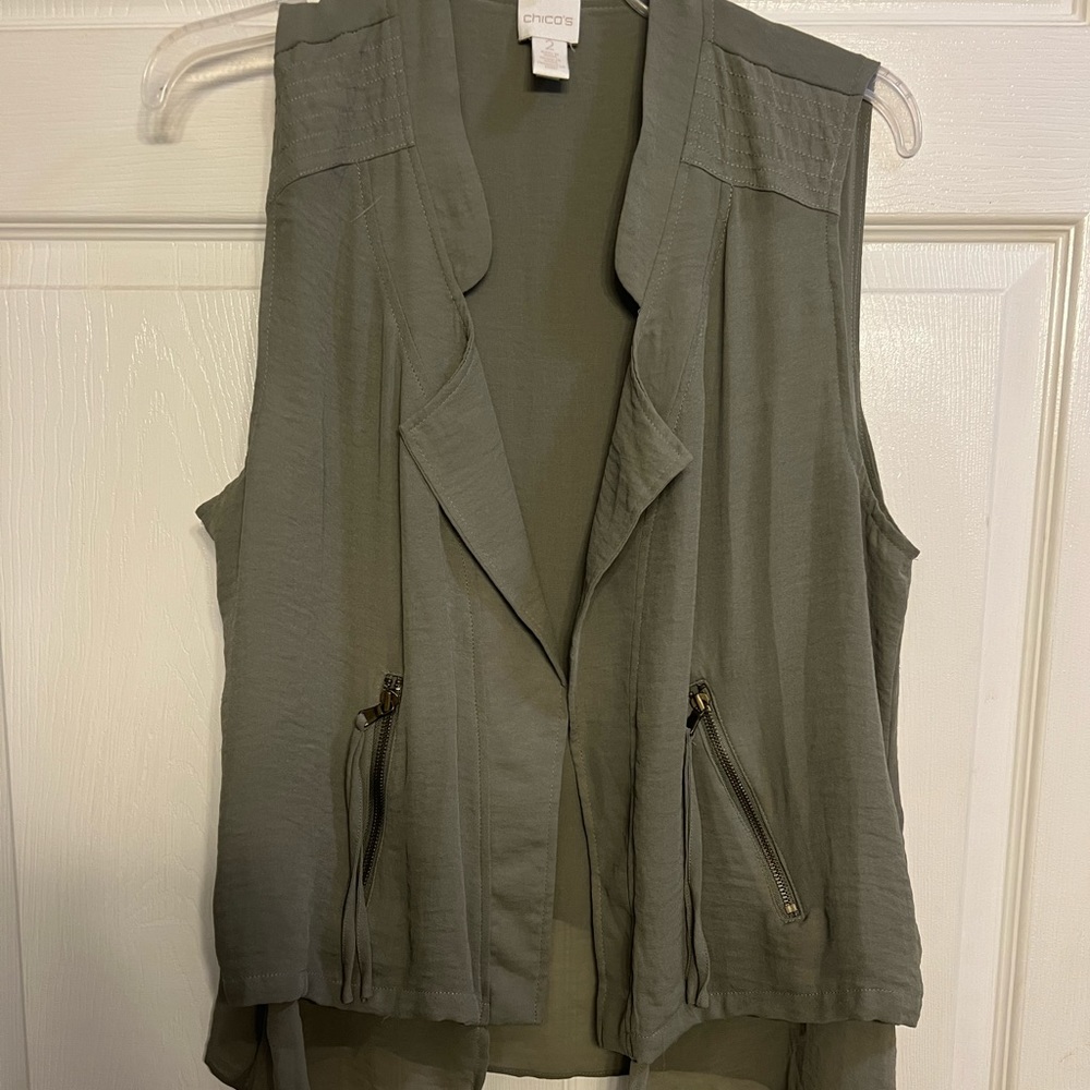 Sleeveless cover with sheer accent at bottom